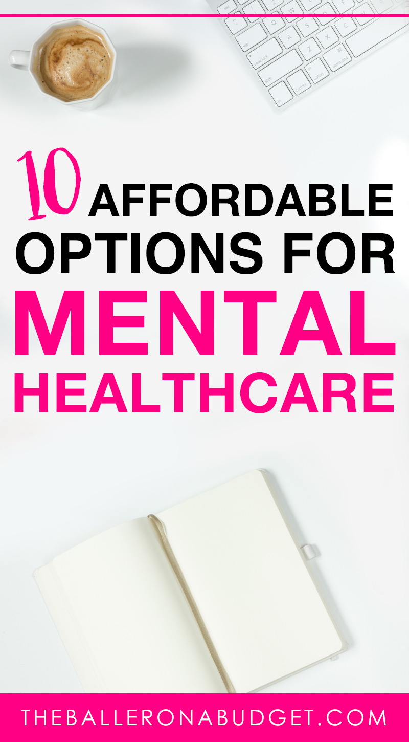 Pinterest graphic for affordable mental healthcare options